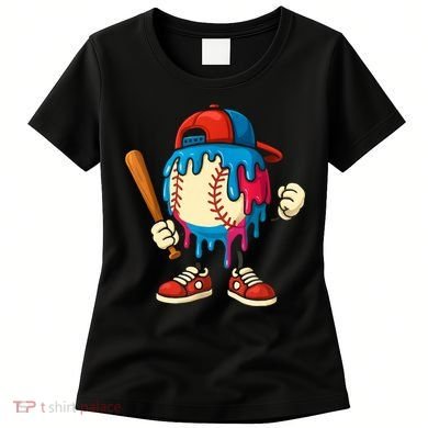 Baseball Drip Boy Ice Cream Drip Sport Game Day  Women's T-Shirt