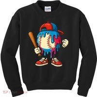 Baseball Drip Boy Ice Cream Drip Sport Game Day  Kids Sweatshirt thumb 0