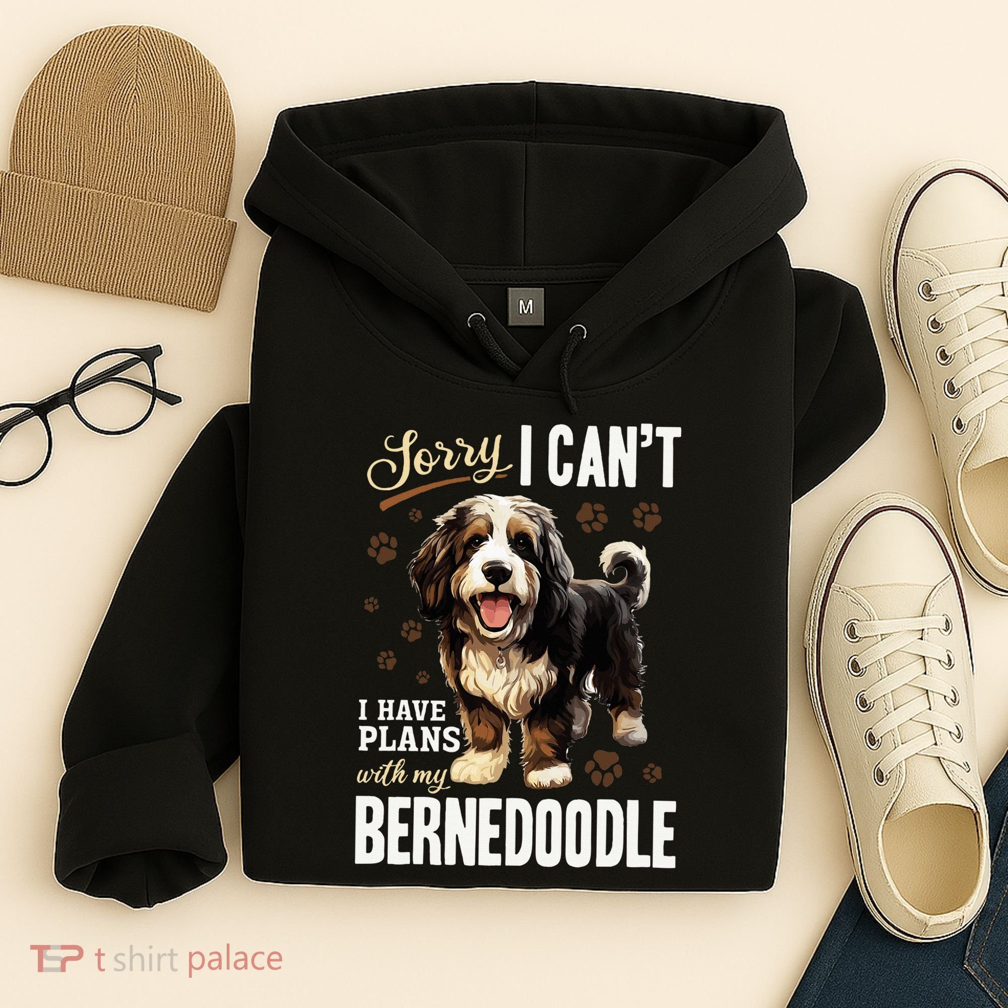 Bernedoodle Dog Breed Pet Sorry, I Can´t I Have Plans Hoodie