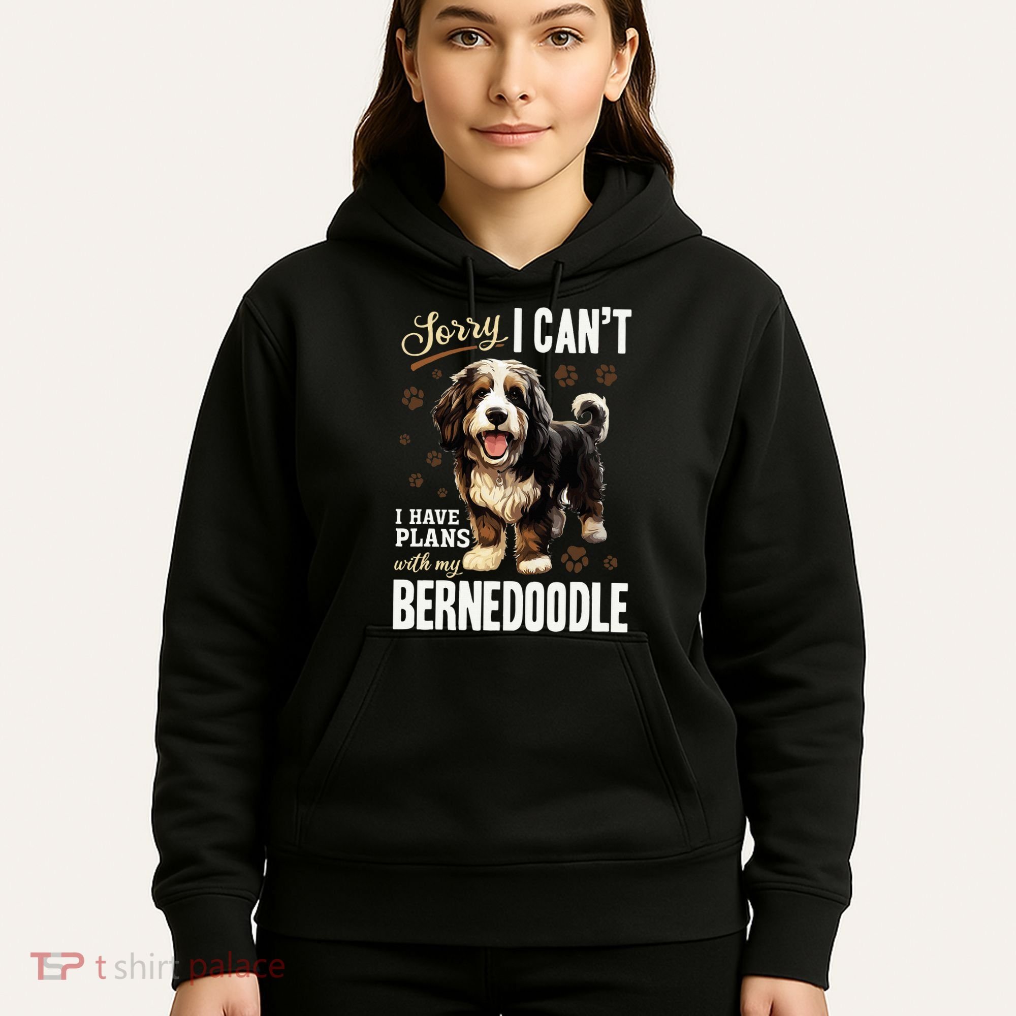 Bernedoodle Dog Breed Pet Sorry, I Can´t I Have Plans Hoodie