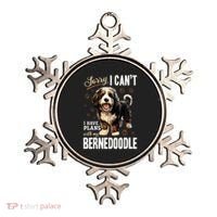 Bernedoodle Dog Breed Pet Sorry, I Can´t I Have Plans Ornament thumb 0