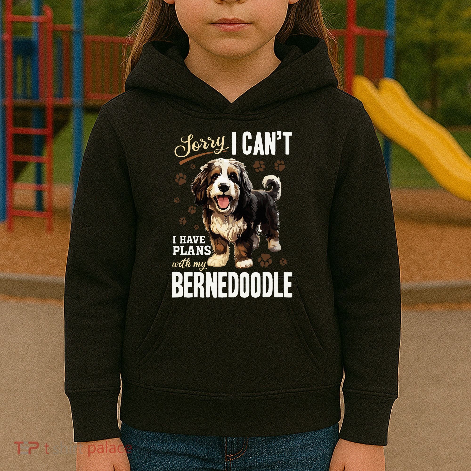 Bernedoodle Dog Breed Pet Sorry, I Can´t I Have Plans Kids Hoodie