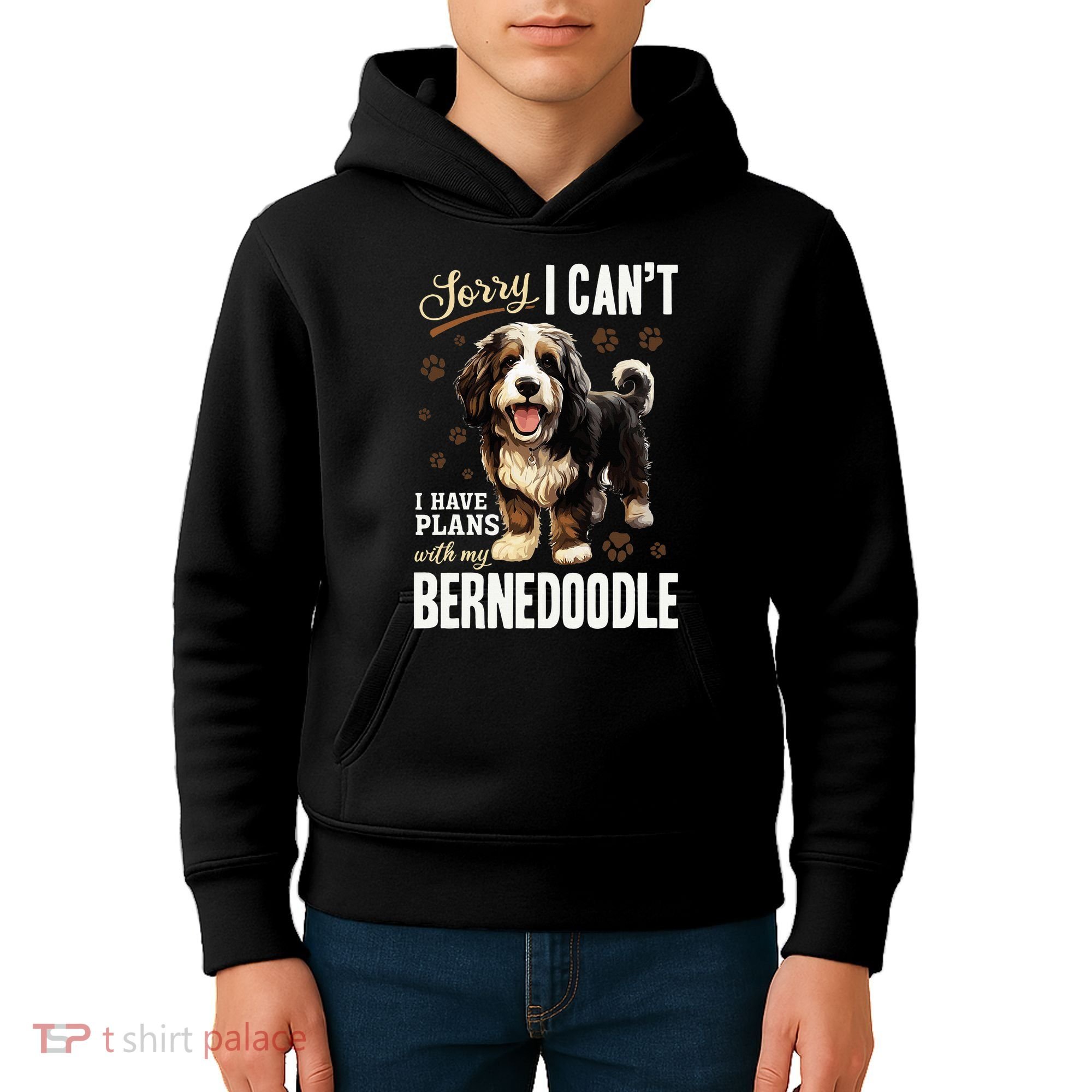 Bernedoodle Dog Breed Pet Sorry, I Can´t I Have Plans Kids Hoodie