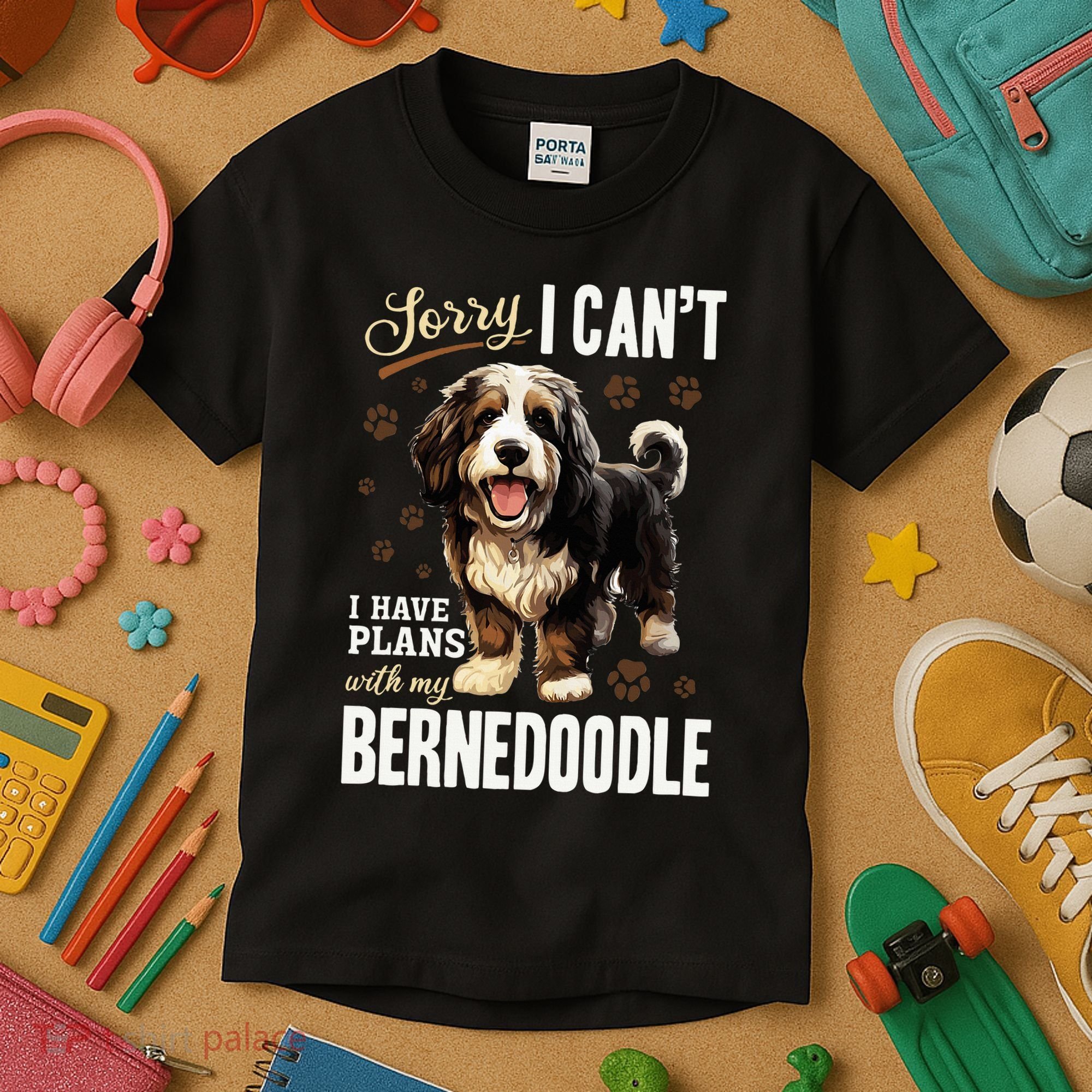 Bernedoodle Dog Breed Pet Sorry, I Can´t I Have Plans Kids T-Shirt