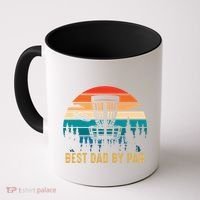 Best Dad By Par Funny Disc Golfing Dad Meaningful Gift Coffee Mug thumb 0
