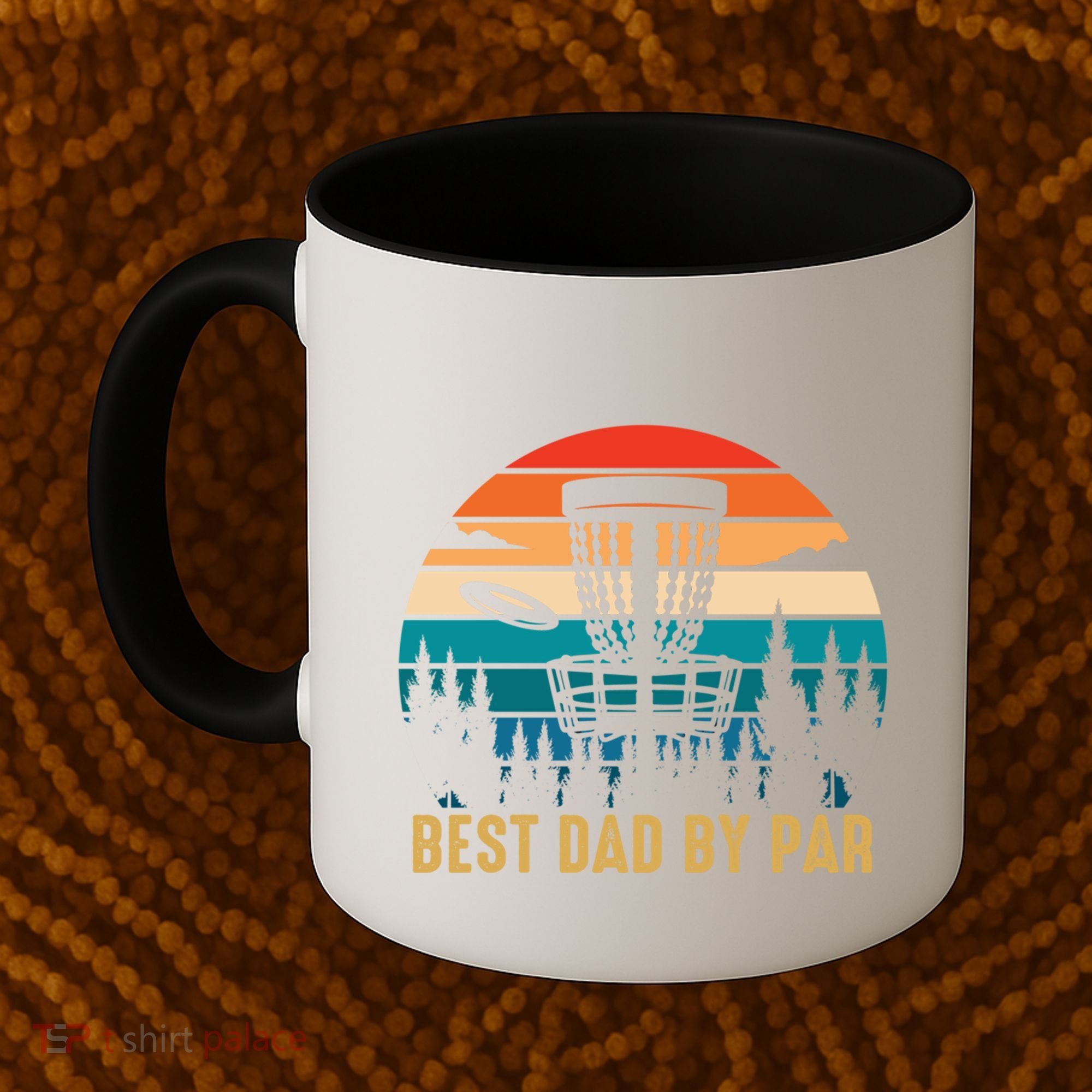 Best Dad By Par Funny Disc Golfing Dad Meaningful Gift Coffee Mug