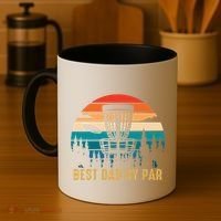 Best Dad By Par Funny Disc Golfing Dad Meaningful Gift Coffee Mug thumb 4