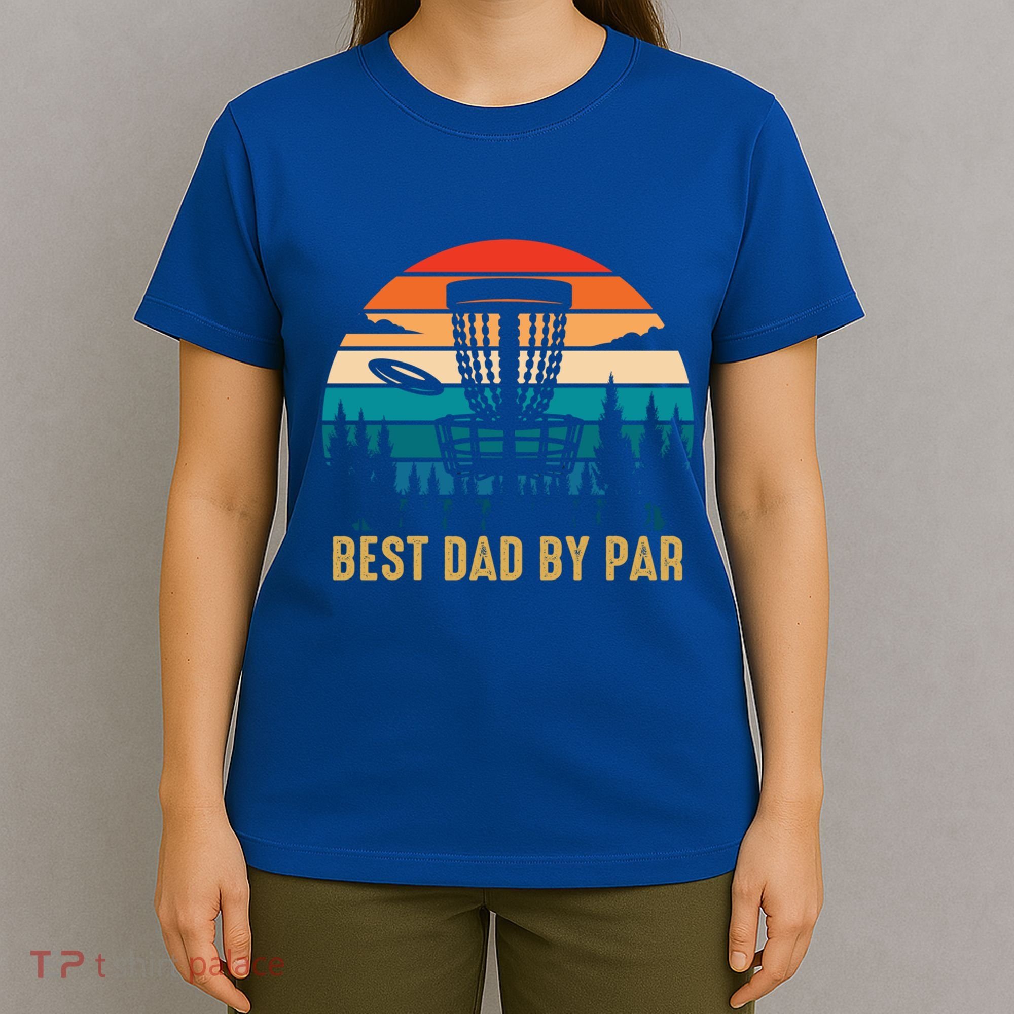 Best Dad By Par Funny Disc Golfing Dad Meaningful Gift T-Shirt