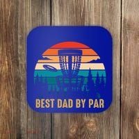 Best Dad By Par Funny Disc Golfing Dad Meaningful Gift Coaster thumb 0