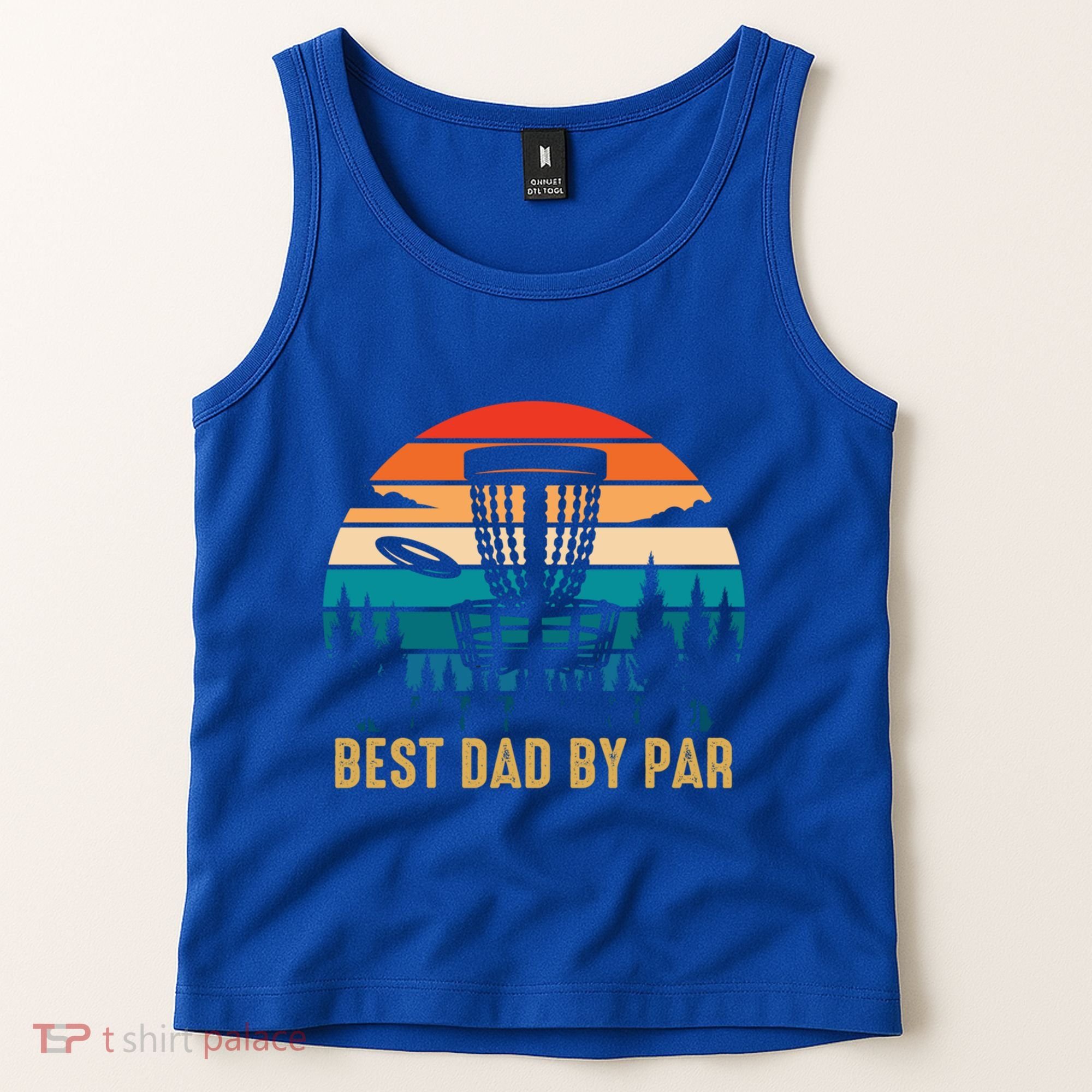 Best Dad By Par Funny Disc Golfing Dad Meaningful Gift Tank Top