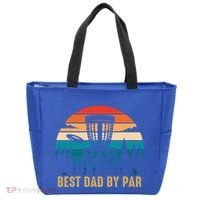 Best Dad By Par Funny Disc Golfing Dad Meaningful Gift Tote Bag thumb 0