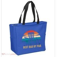 Best Dad By Par Funny Disc Golfing Dad Meaningful Gift Tote Bag thumb 2
