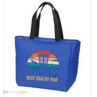 Best Dad By Par Funny Disc Golfing Dad Meaningful Gift Tote Bag thumb 3