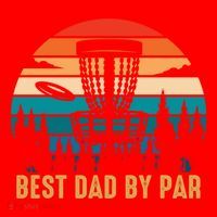 Best Dad By Par Funny Disc Golfing Dad Meaningful Gift Santa Hat thumb 1