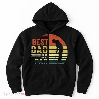 Best Dad By Par Golf Golfer Vintage Father's Day Hoodie