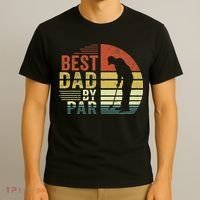 Best Dad By Par Golf Golfer Vintage Father's Day T-Shirt thumb 3