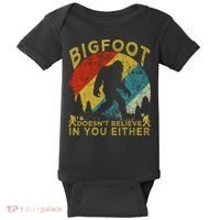 Bigfoot Doesn't Believe In You Either Baby Bodysuit thumb 0