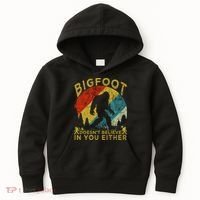 Bigfoot Doesn't Believe In You Either Kids Hoodie thumb 0