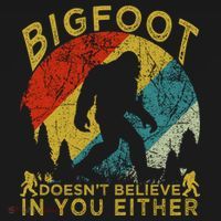 Bigfoot Doesn't Believe In You Either Kids Hoodie thumb 5