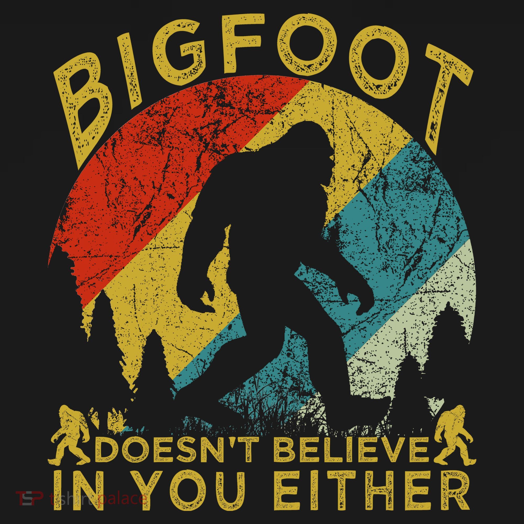 Bigfoot Doesn't Believe In You Either Kids Long Sleeve Shirt