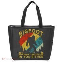 Bigfoot Doesn't Believe In You Either Tote Bag thumb 0