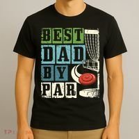 Best Dad By Par Funny Disc Golf Player Flying Disc Golfer T-Shirt thumb 3