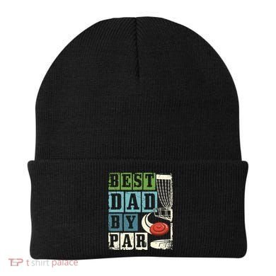Best Dad By Par Funny Disc Golf Player Flying Disc Golfer Beanie