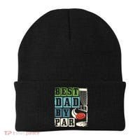 Best Dad By Par Funny Disc Golf Player Flying Disc Golfer Beanie thumb 0
