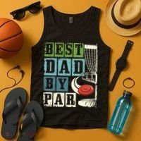 Best Dad By Par Funny Disc Golf Player Flying Disc Golfer Tank Top thumb 4