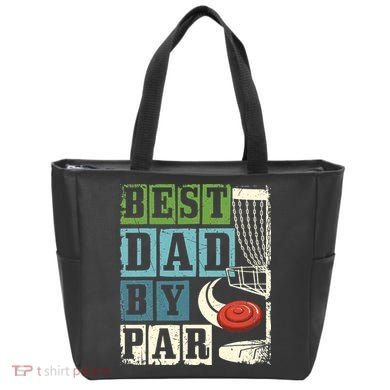 Best Dad By Par Funny Disc Golf Player Flying Disc Golfer Tote Bag