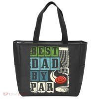 Best Dad By Par Funny Disc Golf Player Flying Disc Golfer Tote Bag thumb 0