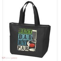 Best Dad By Par Funny Disc Golf Player Flying Disc Golfer Tote Bag thumb 3