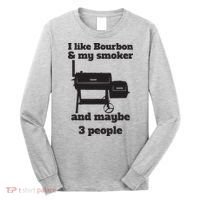 Best Dad BBQ Smoker Grill Lover Bourbon Whiskey Long Sleeve Shirt thumb 0