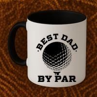 Best Dad By Par Gift Funny Golf Player Father's Day Gift Coffee Mug thumb 2