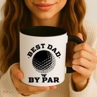 Best Dad By Par Gift Funny Golf Player Father's Day Gift Coffee Mug thumb 3