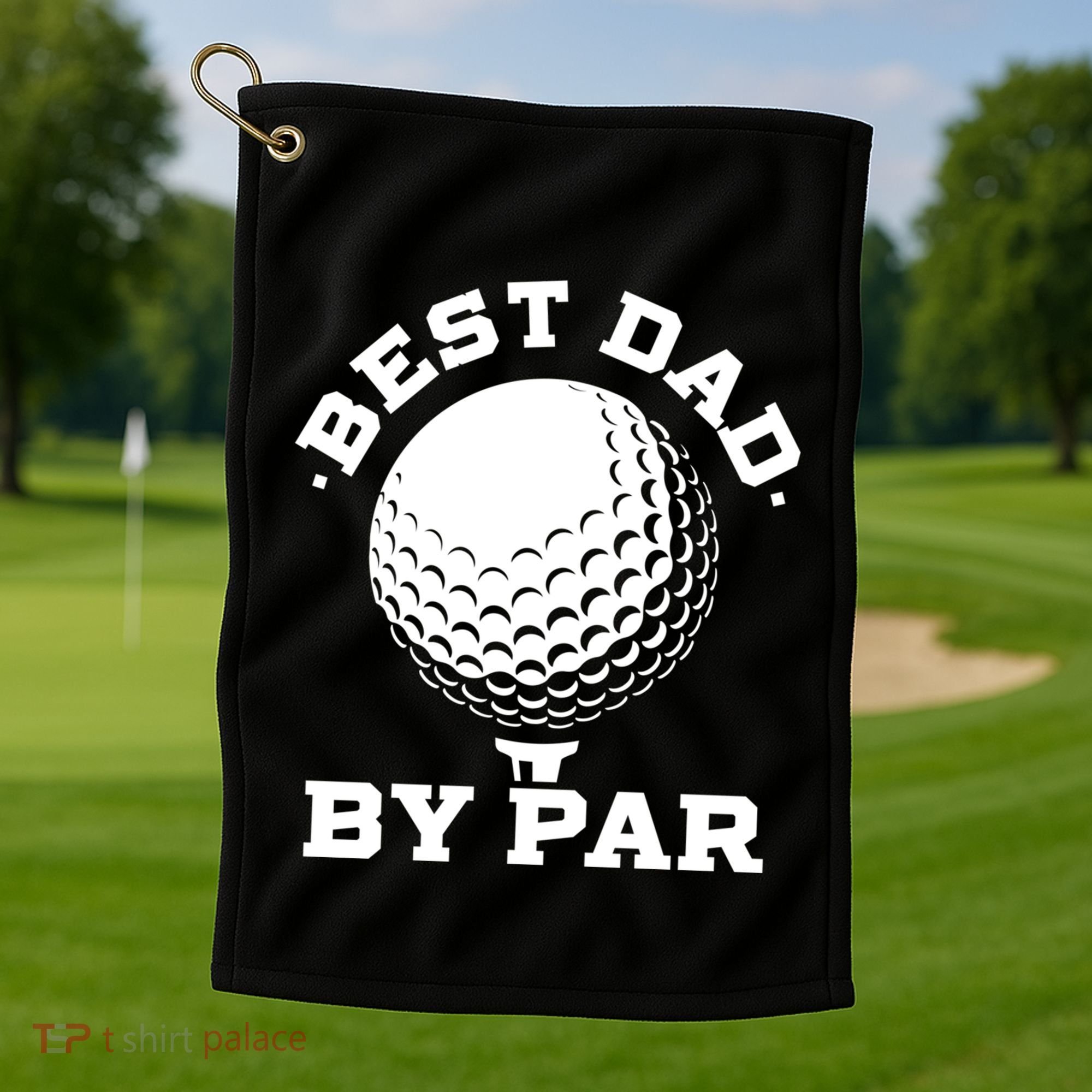 Best Dad By Par Gift Funny Golf Player Father's Day Gift Golf Towel