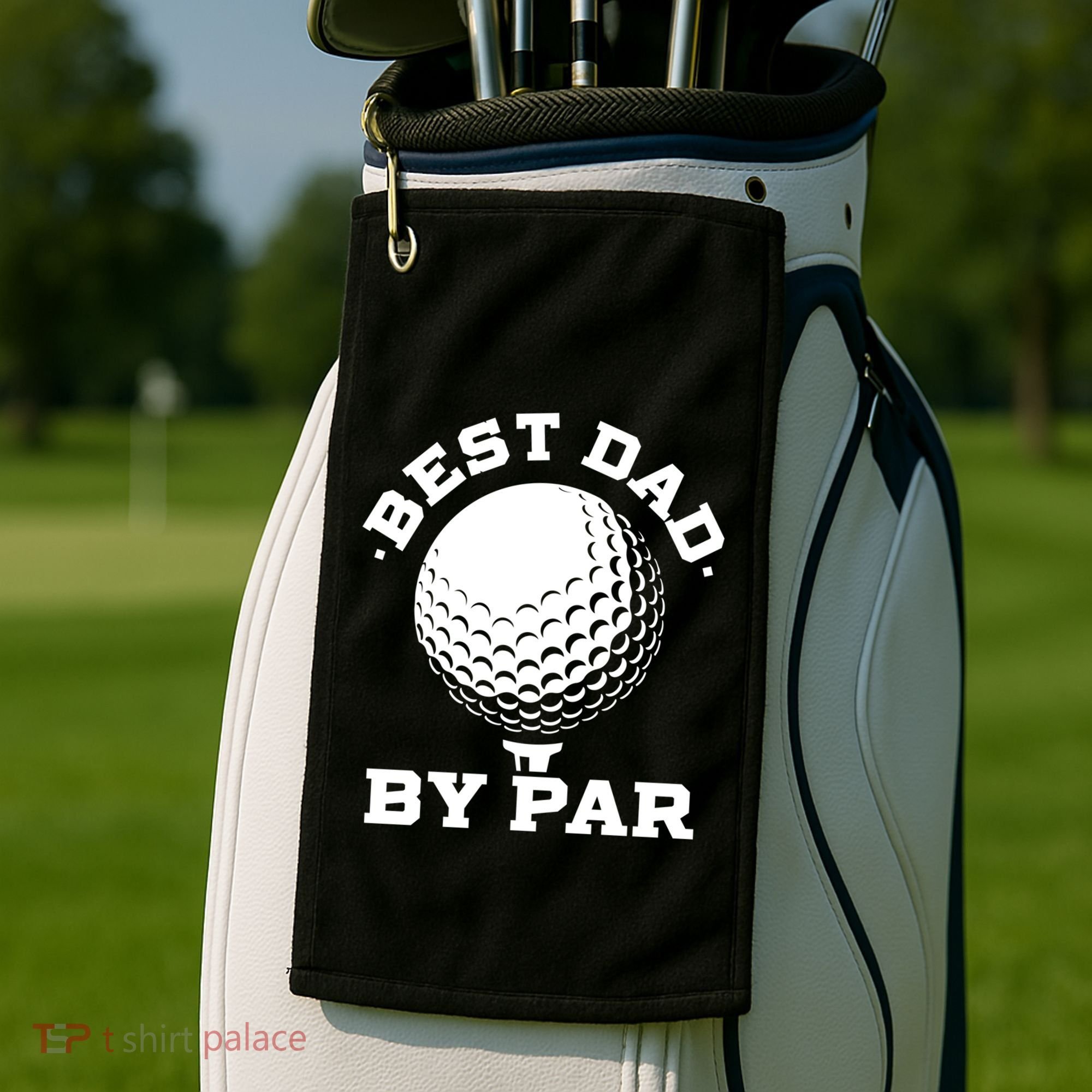 Best Dad By Par Gift Funny Golf Player Father's Day Gift Golf Towel