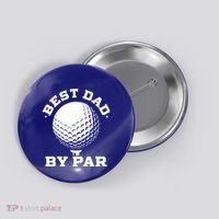 Best Dad By Par Gift Funny Golf Player Father's Day Gift Button thumb 0