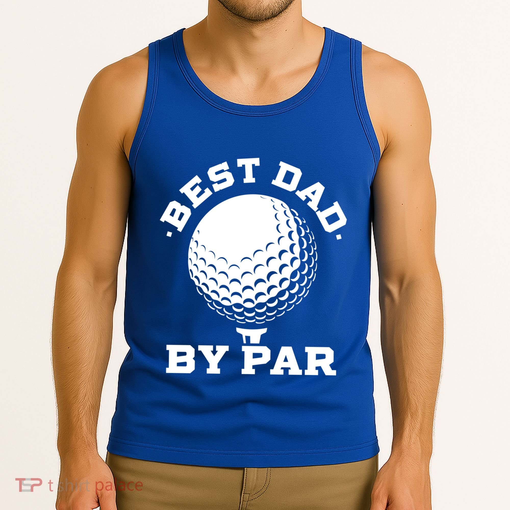Best Dad By Par Gift Funny Golf Player Father's Day Gift Tank Top