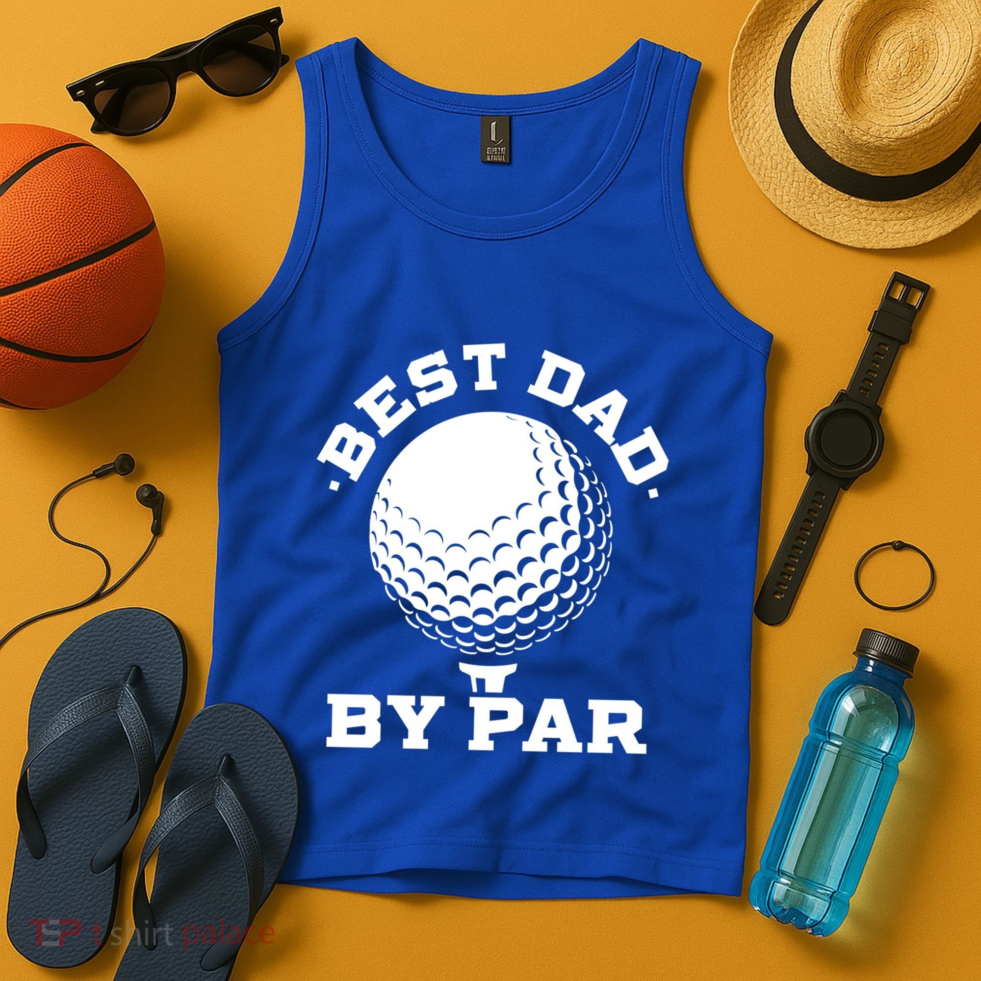 Best Dad By Par Gift Funny Golf Player Father's Day Gift Tank Top