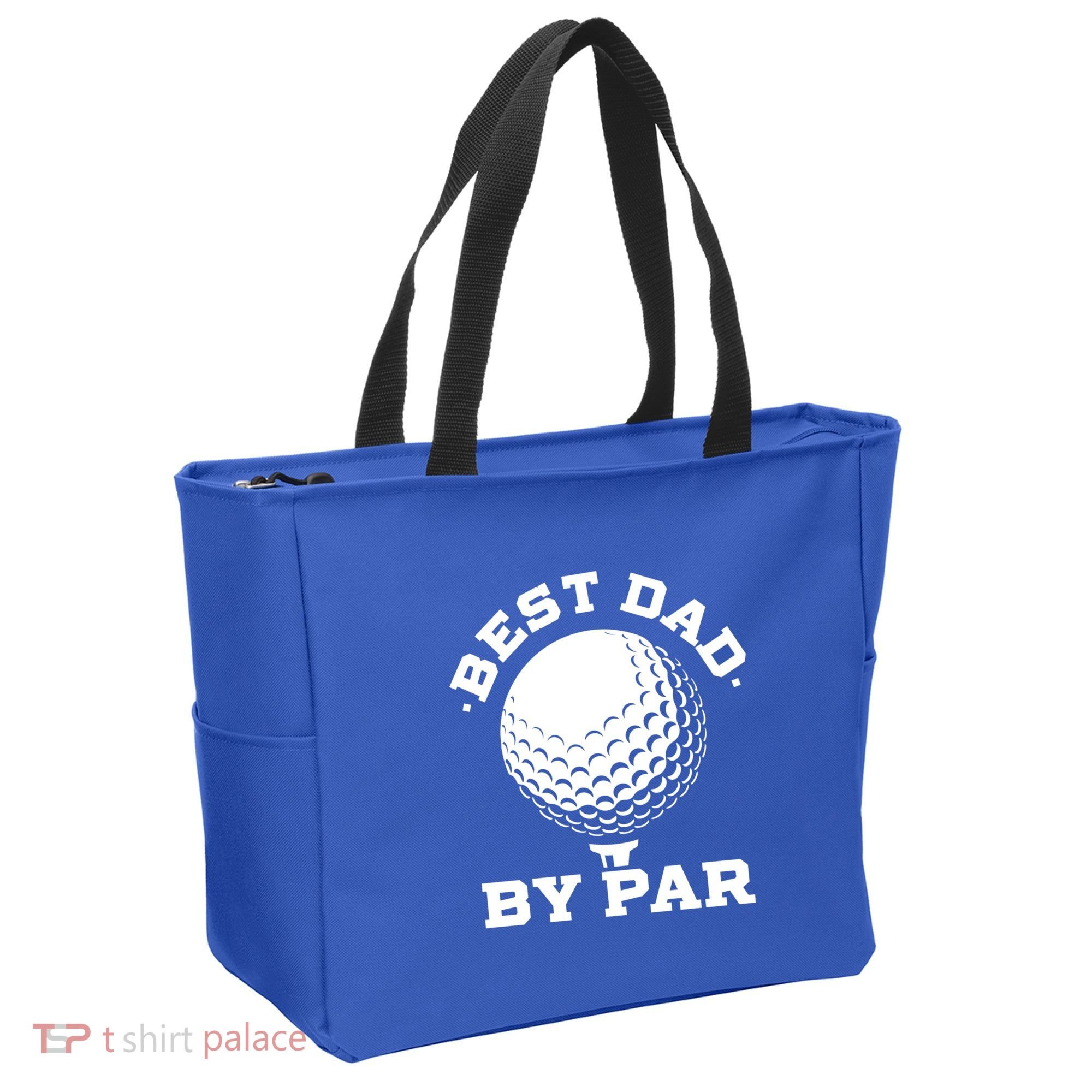 Best Dad By Par Gift Funny Golf Player Father's Day Gift Tote Bag