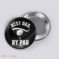 Best Dad by Par Funny Golf Player Father's Day Button thumb 0