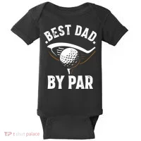 Best Dad by Par Funny Golf Player Father's Day Baby Bodysuit thumb 0