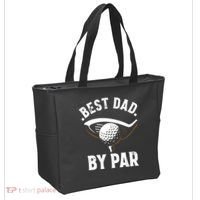 Best Dad by Par Funny Golf Player Father's Day Tote Bag thumb 2
