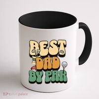 Best Dad By Par Golf FatherS Day Birthday Gift Coffee Mug thumb 1