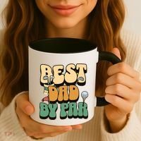 Best Dad By Par Golf FatherS Day Birthday Gift Coffee Mug thumb 3