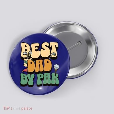 Best Dad By Par Golf FatherS Day Birthday Gift Button