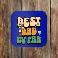 Best Dad By Par Golf FatherS Day Birthday Gift Coaster thumb 0