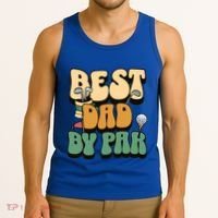 Best Dad By Par Golf FatherS Day Birthday Gift Tank Top thumb 3