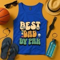 Best Dad By Par Golf FatherS Day Birthday Gift Tank Top thumb 4
